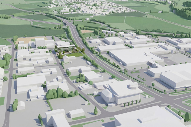 Lageplan von der Stadt Senden, in dem das Greenhouse eingezeichnet ist.